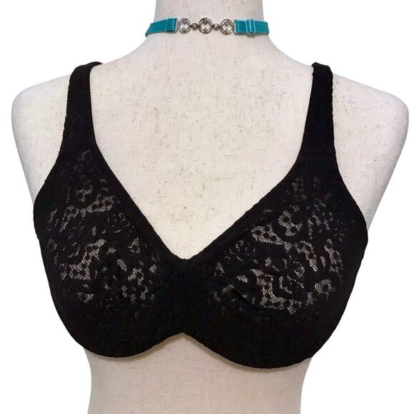 Wacoal NWOT Black Lace Bra Women 34C - Picture 1 of 11